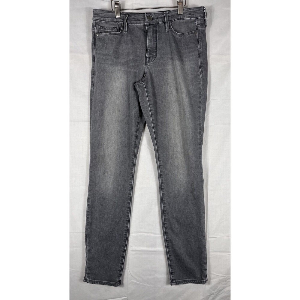 Athleta Skulptek Jeans Straight Leg Stretch Denim Gray Women’s Size 4